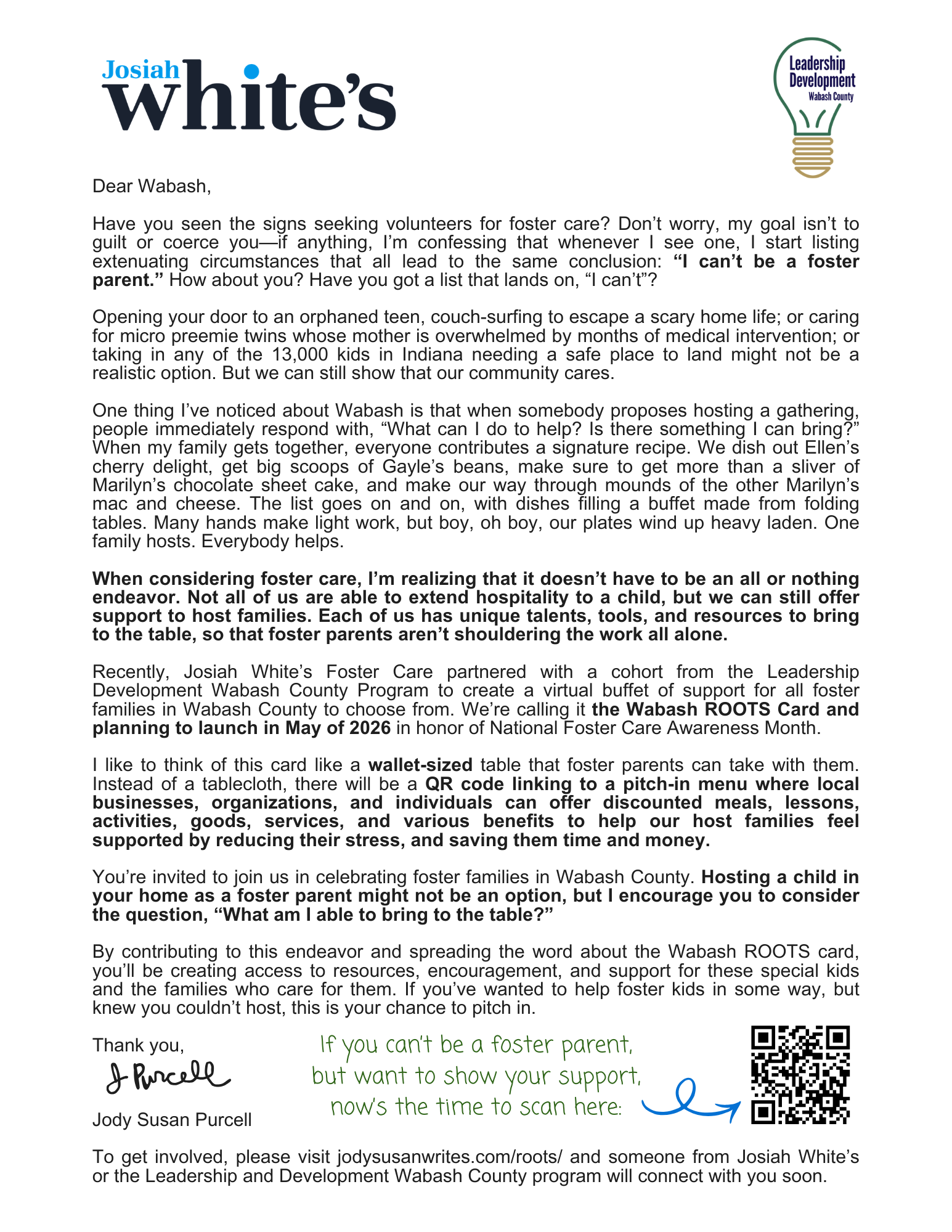 Wabash Roots Card Request